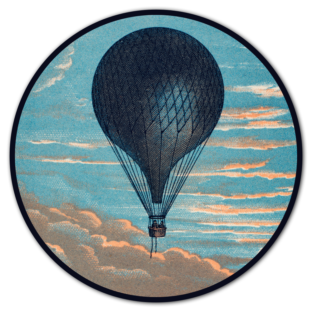 Runde Bilder - Kunstdrucke - Der Ballon im Kreisformat