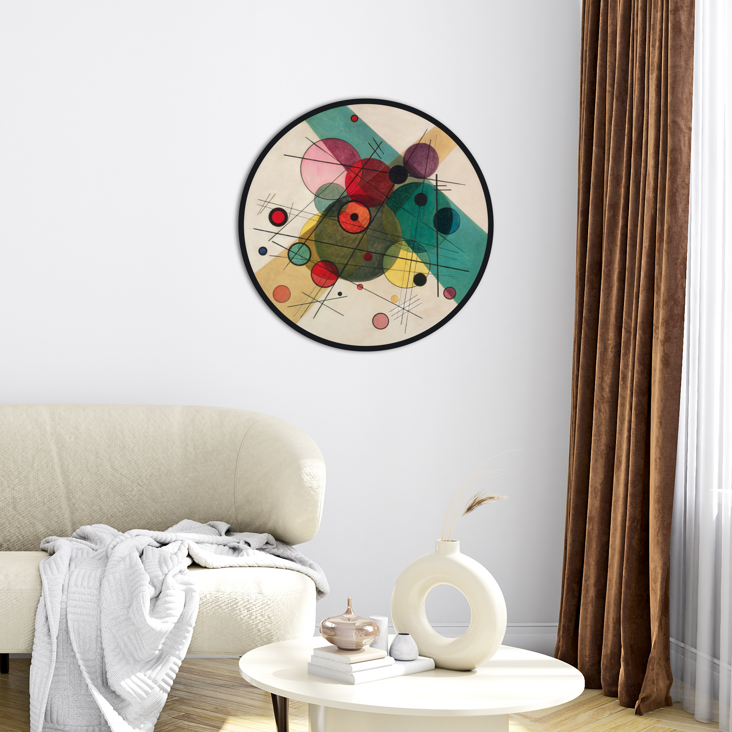 Runde Bilder für dein Wohnzimmer - Kunst Poster im Kreisformat