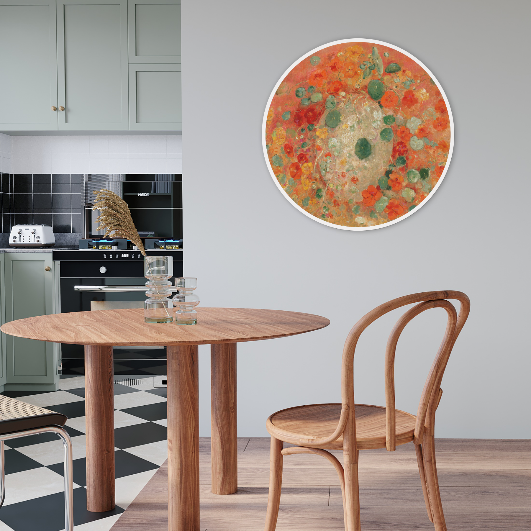 Runde Bilder für deine Küche - Poster im Kreisformat